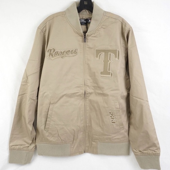 NWT [Pro Standard] Texas Rangers MLB Taupe Varsity Jacket Mens Size S/M/L/XL/2XL